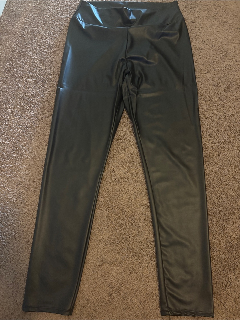 Windsor Black Faux Leather Leggings - Sleek High Shine
